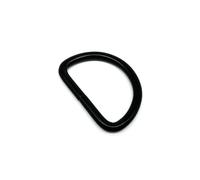 Générique 5 pièces en métal épaissi en Cuir Sac à Main Sac à Dos Sac à Main Sangle Ceinture Collier chaîne Semi O Dee D Anneau Boucle Fermoir Bricolage(Black,Inner Wide 20mm)