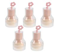 Générique 5 Pièces Éponge à Maquillage avec Compact Ergonomique en Mousse Champignon pour Retouches Rapides pour Application de Fond de Teint et Poudre