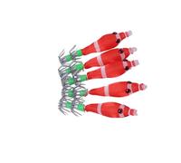 Générique 5 pièces leurres de pêche Lueur gabarits Crochet crevette leurre appâts pour Eau Douce Eau salée seiche Crochets calmar gabarits appâts en Plastique Souple