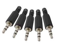 Générique *** 5 Pièces - Lot De 5 Fiches Jack 3,5 mm Stéréo Mâle A Souder - 3 Pôles - Soudure - Prise Casque MP3 - Fiche 3.5mm