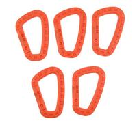 Générique 5 Pièces Mousqueton Porte-clés Boucle D Fermeture Plastique Léger Attache Ressort Facile à Utiliser pour Rangement Accessoires Sac à Dos Bureau Sortie, Orange, 84,2 x 54,7 x 7,3 mm