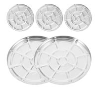 Générique 5 pièces Pans Rondes Aluminium pour Palette Maquillage Vide Accessoires Réutilisables pour Fard Paupières Blush et Poudre Boîtes de Stockage Cosmétiques DIY Compactes et Portables