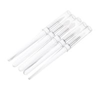 Générique 5 Pièces Pinceaux à Lèvres en Silicone Manche Transparent, Brosse Douce et Légère pour Maquillage Professionnel et Voyage