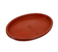 Générique 5 Pièces Soucoupe Ovale en Plastique Rouge pour Pot de Fleurs | Base Épaisse, Forme Ovale, Limite les Débordements de Terre, Réduit les Traces D’eau