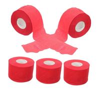Générique 5 Rouleaux Papier Foulard Tondeuses à Cheveux Pour Hommes Ciseaux De Coiffure Bandes De Papier Tondeuse à Cheveux à Pointes Fourchues Papier Crépon Bande De Cou Bandes De Cou Rouge