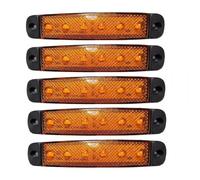 Générique 5 x Feux de Gabarit LED 12V 24V Orange 6 LED SMD Feu de Position Latéral Ambre pour Véhicule Agricole Camion Poids Lourds Remorque Utilitaire Fourgonnette Camping-car Caravane
