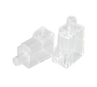 Générique 50/100 pièces LC outil à fibres optiques couvercle anti-poussière connecteur capuchon de protection Pc for câble de cordon de raccordement optique(100pcs,Transparent)