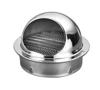 Générique 50-200mm Grille d'Aération Ronde Grille Ventilation Hotte, Grille D'évacuation d'air Murale en Acier Inoxydable, Bouchon Rond en Acier Inoxydable 304 avec/Maille(200mm)