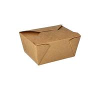 Générique 50 boites repas américaines rectangulaires 780 ml en carton kraft brun avec système de fermeture à rabat