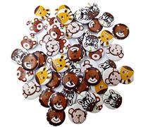 Générique 50 Boutons en Bois, Boutons de Couture, Boutons de Scrapbooking