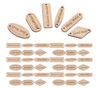 Générique 50 Boutons en Bois Faits Main à 2 Trous pour Couture pour Projets DIY et Décoration de Vêtements Étiquettes Rétro Élégantes, Faciles à Fixer, Pack de 50 Pièces Plusieurs styles