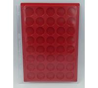 Générique 50 Box/collecteurs/Plateaux Plastique pour Rangement Capsules Champagne / 40 Cases Rondes sans Couvercle + Feuilles A4 Transparentes