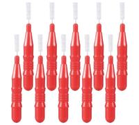 Générique 50 Brosses Interdentaires Rouges en Plastique, Outil de Soins Buccaux Solide pour Nettoyage Entre les Dents, pour Usage Familial Quotidien