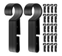 Générique 50 Clips de Fixation pour Lampe Frontale sur Casque de Chantier en Plastique Solide Boucles Antidérapantes pour Usage Prolongé en Extérieur