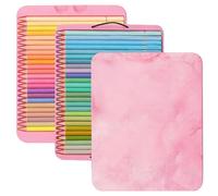 Générique 50 crayons de couleur macaron, set pastel pour artistes, mines douces et lisses pour coloriage adulte, couleurs riches et éclatantes, boîte en fer portable pour fournitures d'art