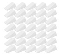 Générique 50 Éponges à Maquillage Triangulaires Blanches pour Visage, Utilisation Humide et Sèche, en Caoutchouc Naturel, Lot de 50 Pièces pour Maquillage Fond de Teint