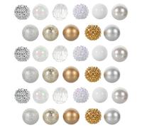 Générique 50 Perles d'Espacement Rondes en Acrylique Colorées pour Loisirs Créatifs Fabrication de Bijoux DIY Guirlandes de Perles Fournitures pour Bracelets et Colliers