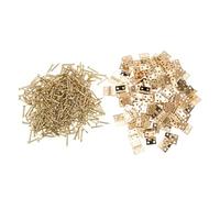 Générique 50 Petites Charnières Miniatures en Cuivre Plaqué Laiton Doré 8X10 MM pour Boîtes à Bijoux Meubles en Bois et Projets Artisanaux