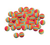 Générique 50 Pièces Balle de Golf EVA Balle D'Entraînement en Mousse Balle de Pratique pour Enfants Balle de Jeu Absorbante Résistance à La Adaptée à, Rouge 42mm