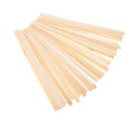 Générique 50 Pièces Bamboo Webbing Strips For Crafts Flat Fan Weaving Sticks Natural Wood Sticks For DIY Hand Fans And Basket Making