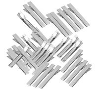 Générique 50 Pièces Barrettes Pinces Crocodile Canard Simple Accessoires Cheveux Métal Nickelé Solides pour Coiffure Artisanat Créatif Convient à Salon Usage, 76mm