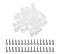 Générique 50 Pièces Clips Étagère Plastique avec Vis Supports Angle Robustes pour Fixation de Tiroirs Accessoires de Quincaillerie Pratiques pour Aménagement Intérieur