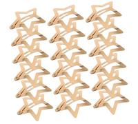 Générique 50 Pièces Émettre Une Carte Agrafe Accessoire Forme Barrette Mignon Étoile Petit Instantané Doux Femme Épingle Pinces à Cheveux Décoratives Charmes De Cheveux Alliage Doré