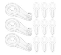 Générique 50 Pièces Kit de Clips de Fixation en Acrylique avec Vis pour Portes D'armoire en Verre, Pince Facile à Installer pour Verre de 4-5mm, Évite Le Jeu Desserrage