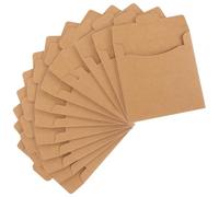Générique 50 Pièces Pochettes Rayures en Papier Kraft pour CD et DVD, Gain de Place, pour Bureau et Usage Professionnel