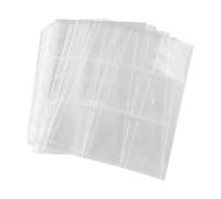 Générique 50 Pochettes D'album en Plastique pour Protéger Photos et Organiser Collection, Pages Transparentes Perforées 11 Trous Compatibles Classeurs à 3 Anneaux