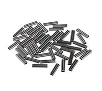 Générique 50 Rivets à Double Barillet, Manchons en Cuivre sans Bavure, Outil de Sertissage Adapté Aux Lignes de Pêche en Fluorocarbone, Noir, Alésage de 0,8 mm