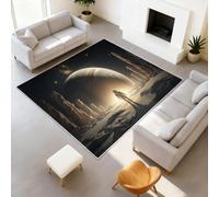Générique 50 x 80 cm Tapis Fantastique Cosmos Imprimé Science-Fiction Tapiss Astronaute Galaxie & Tapis antidérapant Magique intégré pour Couloir Entrée