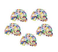 Générique 500 Pièces Plaques de Mosaïque en Verre Carré 1x1x0,3 Cm Surface Lisse et Éclat Transparent, Design Précis pour Chambre D'garçon et Filles et Projets Créatifs Couleur Aléatoire