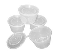 Générique 500 Pots à Sauce en Plastique PP 100 ml avec Couvercle à Charnière - Récipients Étanches pour Sauces, Ketchup, Mayonnaise, Condiments, Idéals pour Aliments Chauds et Froids à Emporter