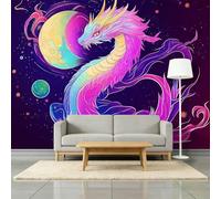 Générique 500 x 280 cmPapier Peint imprimée 3D Style Chinois Animaux Dragon Tapisserie murale Panoramique Intissé Moderne, Décoration Murale, Écologique, Pour Salon Chambre, Lui-Même