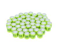 Générique 50Pcs 2025 Kit D'Anneaux De Cheville pour Pigeon Voyageur Pendentif Rond en Forme D'Étoile Capuchon Latéral Anneaux De Poulet Support De Pomme Anneaux De Cadre