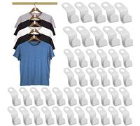 Générique 50PCS Crochets de cintres Connecteurs vêtements économe en espace cascade Organiseur placard PP Léger Corps épais Charge lourde portante garde-robe polyvalent