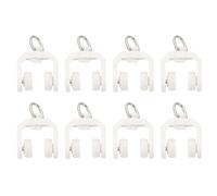 Générique 50pcs Roulettes Rideau Silencieuses en Plastique et Acier Inoxydable, Résistance à L'abrasion Bruit, pour Valances et Draperies à Domicile ou Bureau