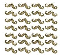 Générique 50pièces Pendentifs Moustache Alliage Bronze pour Création de Bijoux DIY Breloques Mode pour Bracelets Colliers et Accessoires Décoratifs