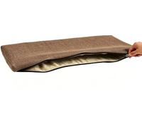 Générique 5cm Épais Housse de Coussin pour Banc 100x50 100x40 130x50 80x40,Antidérapant Housse de Rechange pour Coussin vec Fermeture Éclair,Lavable Couvertures Coussins(Brun,85x50x5cm)