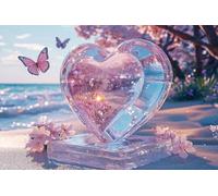 Générique 5D Plage Peinture Diamant Painting Kit, DIY Fleur Diamant Complet Kits, Diamond Art Kits pour Adultes Débutants, Square Diamond Strass Point de Croix Painting, Maison Décor 100x120cm -36591