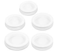 Générique 5pcs Bouchons Ronds en Silicone Blanc pour Tirelire en Céramique Joint Étanche et Fermeture Sécurisée, Accessoire pour Boîte Économie Classique