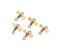 Générique 5Pcs Plug Casting Pêche Hélice Lame Turbo Hélice Spinner Lames DIY Pêche Leurre Crochet Appât Pêche Accessoires