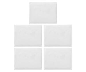Générique 5pcs Pochettes Transparentes Adhésives en Pvc pour Cartes, Faciles à Utiliser, pour Bureau et Rangement Organisé