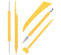 Générique 5pièces Set de Outils de Sculpture Argile Ergonomiques pour Modelage Pâte Polymère Découpe Grattage et Lissage Accessoires Polyvalents pour Pâte à Modeler et Poterie