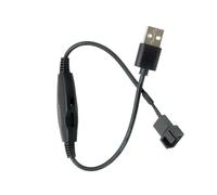 Générique 5V USB To 3-Pin / 4-Pin PWM Fan Controller Cable - Premium Speed Reducer Adapter Step-Up Module | Heavy-Duty Sleeved PWM Splitter Cord For PC Desktop Case Cooling, Automotive DIY Mods