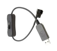 Générique 5V USB To 3-Pin / 4-Pin PWM Fan Controller Cable - Premium Speed Reducer Adapter Step-Up Module | Heavy-Duty Sleeved PWM Splitter Cord For PC Desktop Case Cooling, Automotive DIY Mods