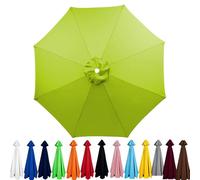 Générique 6/8 Arms Umbrella Replacement Cover, Waterproof Parasol Canopy Replacement, Strong and Thicck Parasol Top Fabric for Garden Lawn Backyard Pool(vert herbe,250cm-6Ribs)