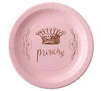 Generique - 6 Assiettes en Carton Princesse Rose 23 cm