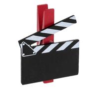 Générique 6 Claps Hollywood sur Pince Rouge 5X5CM Noir